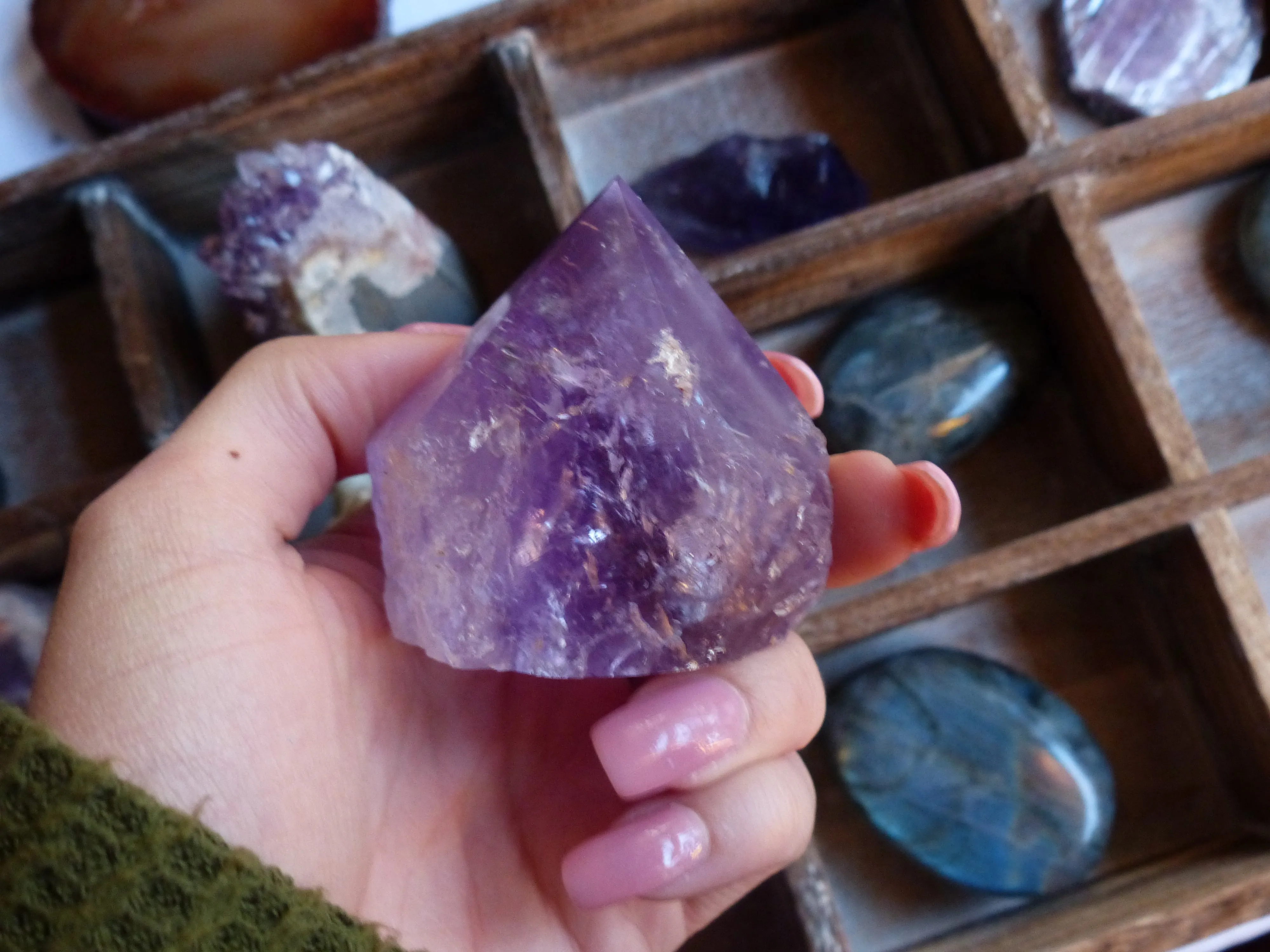 Amethyst Point, Polished Point with Rough Base (#3)