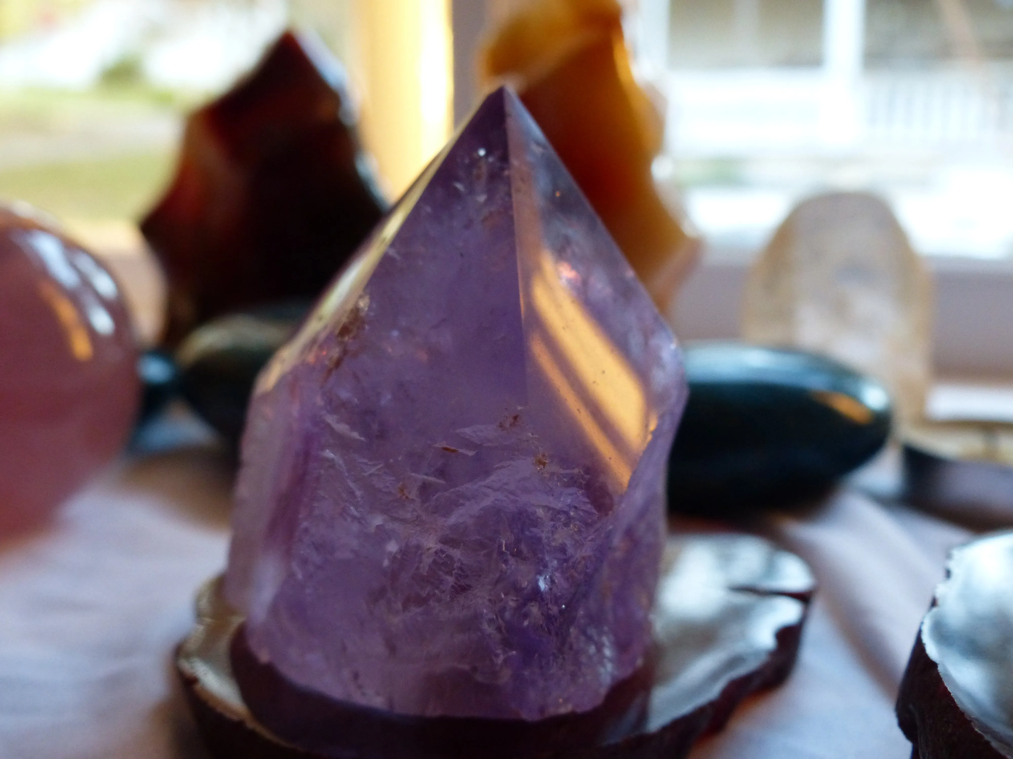 Amethyst Point, Polished Point with Rough Base (#3)