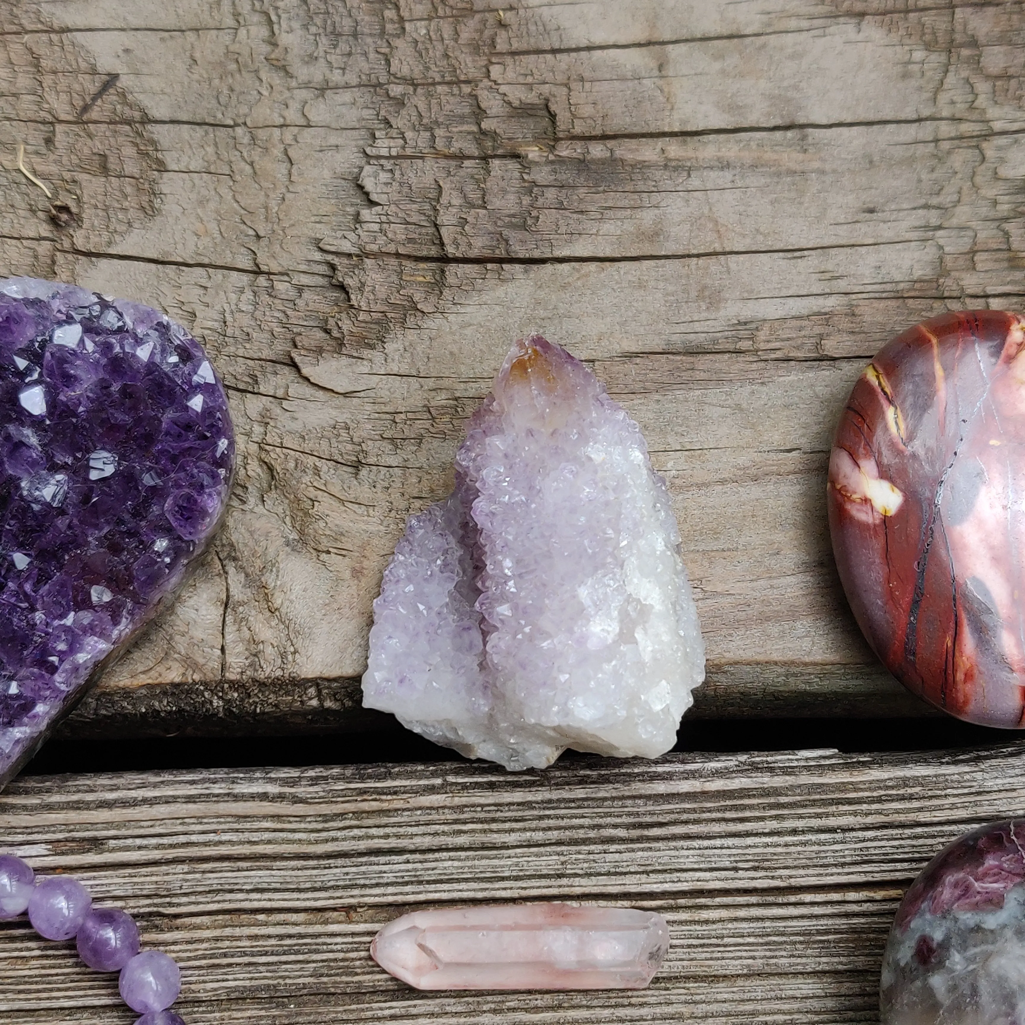 Amethyst Spirit Quartz Point, Amethyst Cactus Quartz (#1)