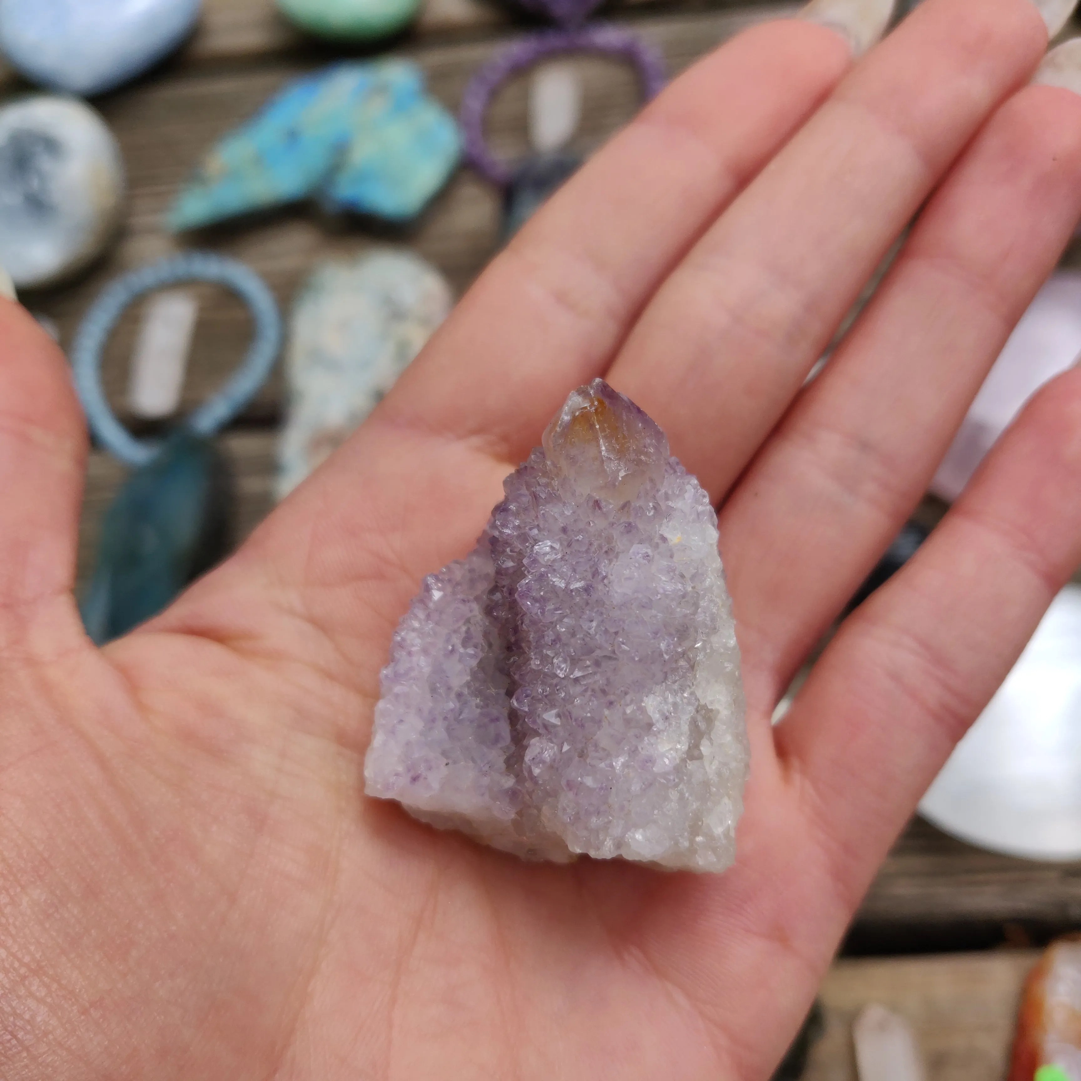 Amethyst Spirit Quartz Point, Amethyst Cactus Quartz (#1)