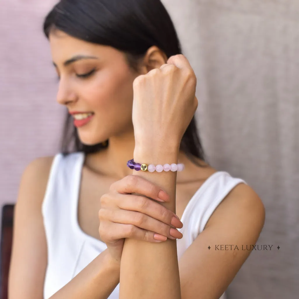 Aura Glow - Rose Quartz & Amethyst Bracelet