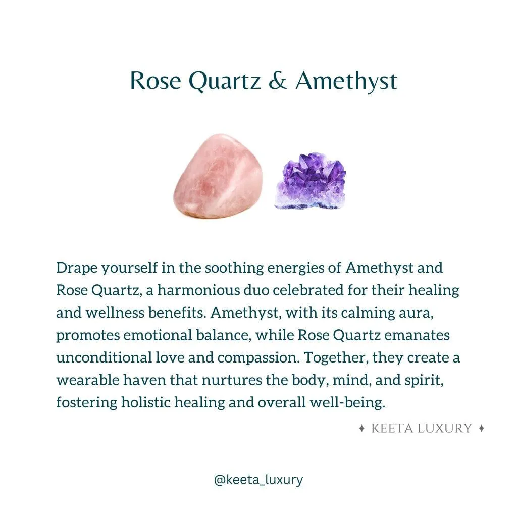 Aura Glow - Rose Quartz & Amethyst Bracelet