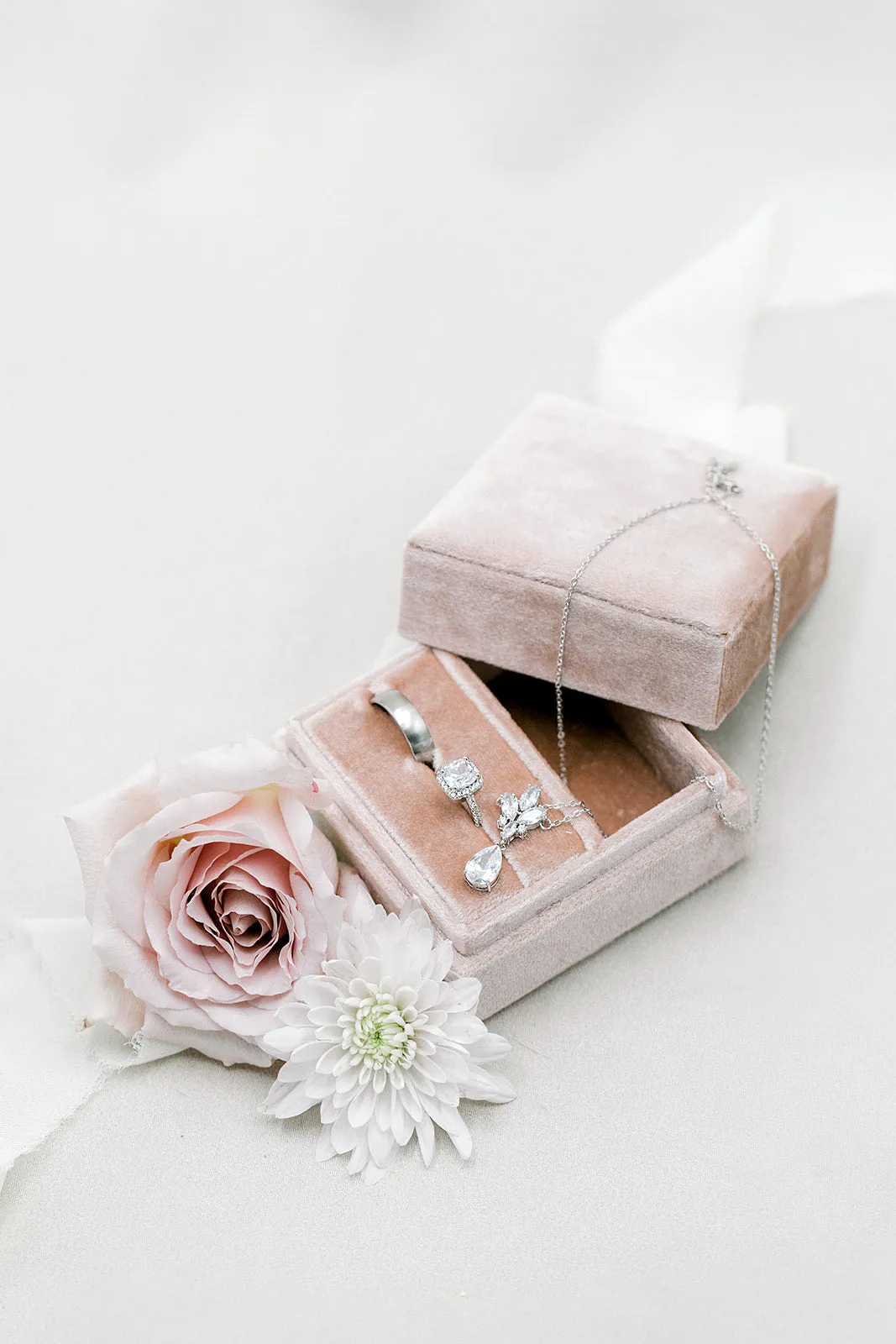 Ballet Pink Velvet Jewelry Case