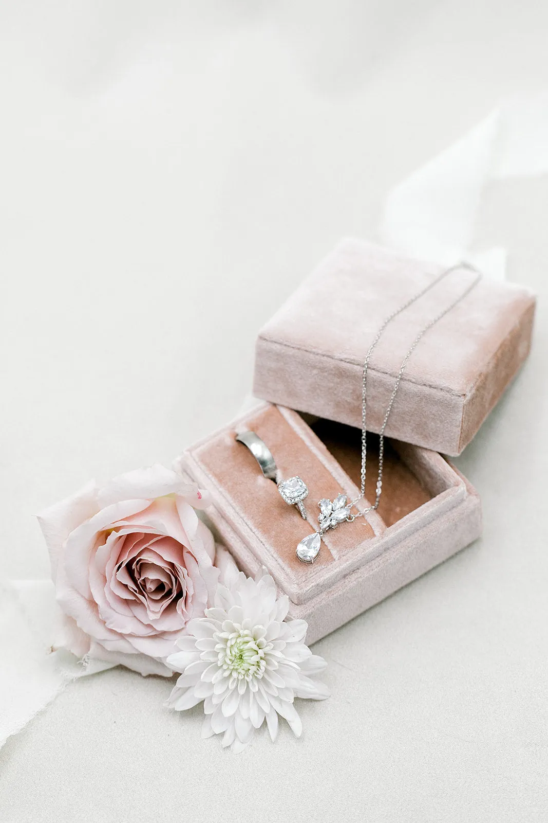 Ballet Pink Velvet Jewelry Case