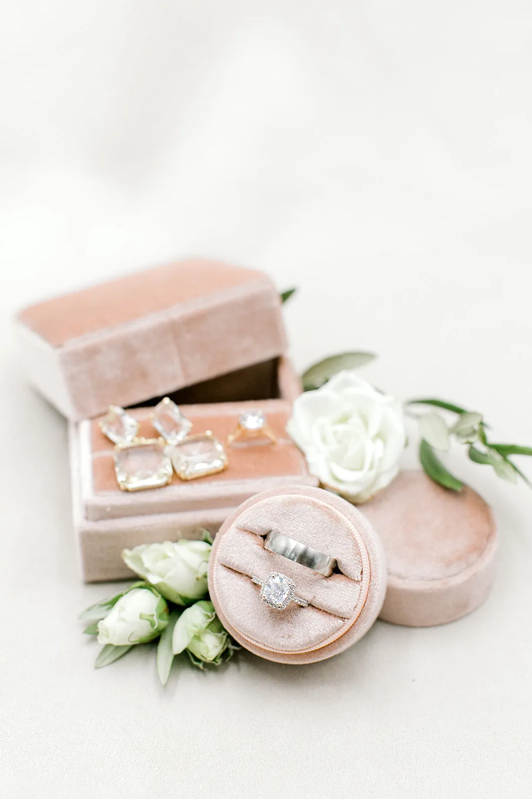 Ballet Pink Velvet Jewelry Case