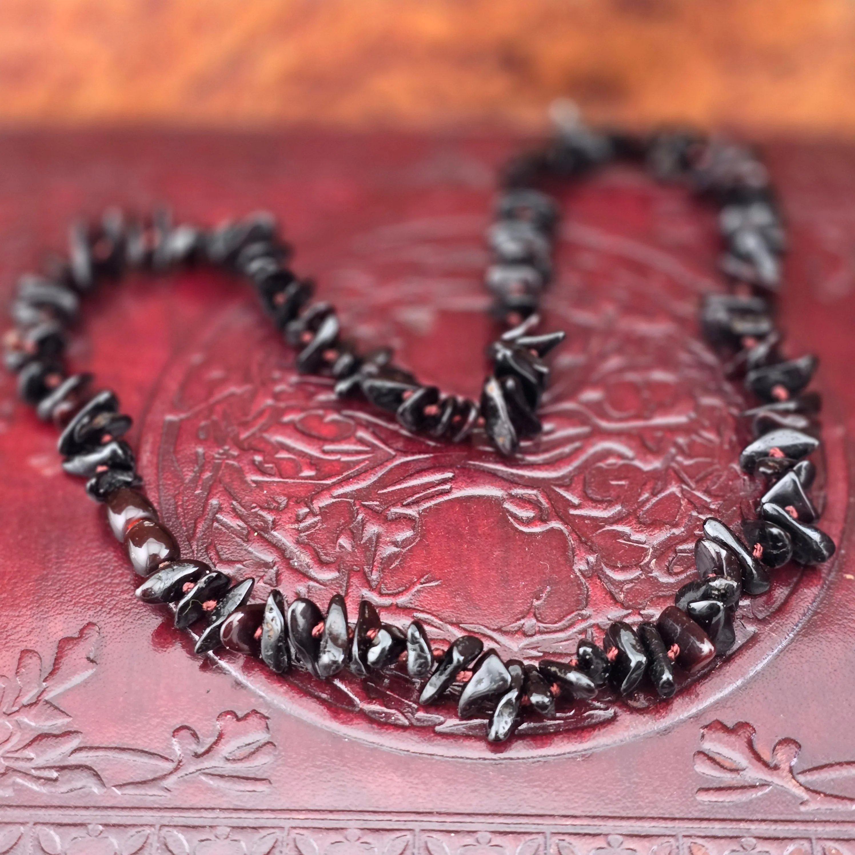 Baltic Amber Necklace  (black/dark cherry)