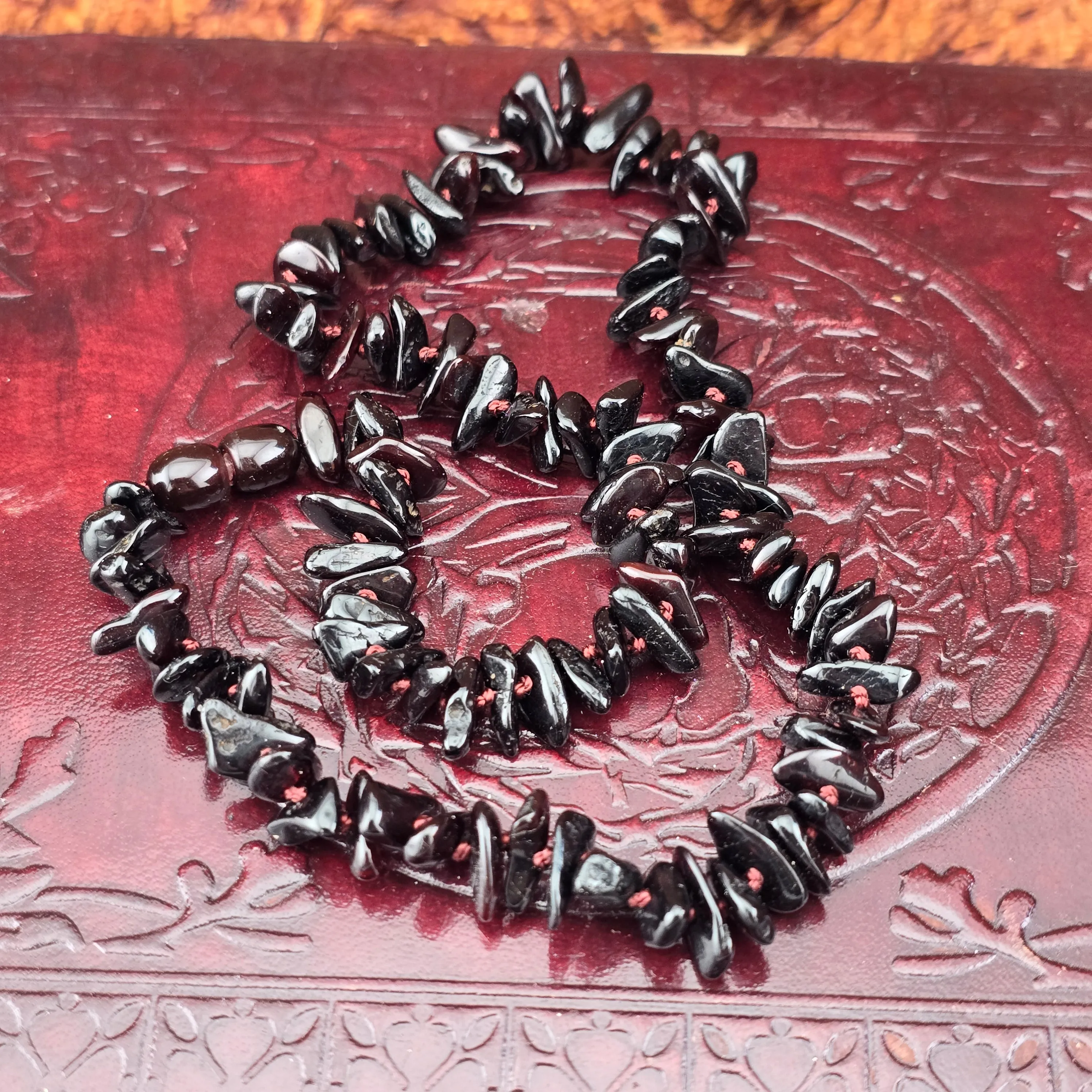 Baltic Amber Necklace  (black/dark cherry)