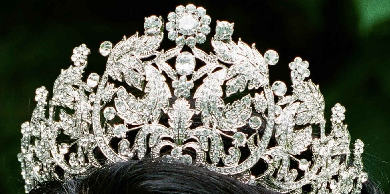 Bespoke Sapphire CALISTA Swarovski Crystal Bridal Tiara