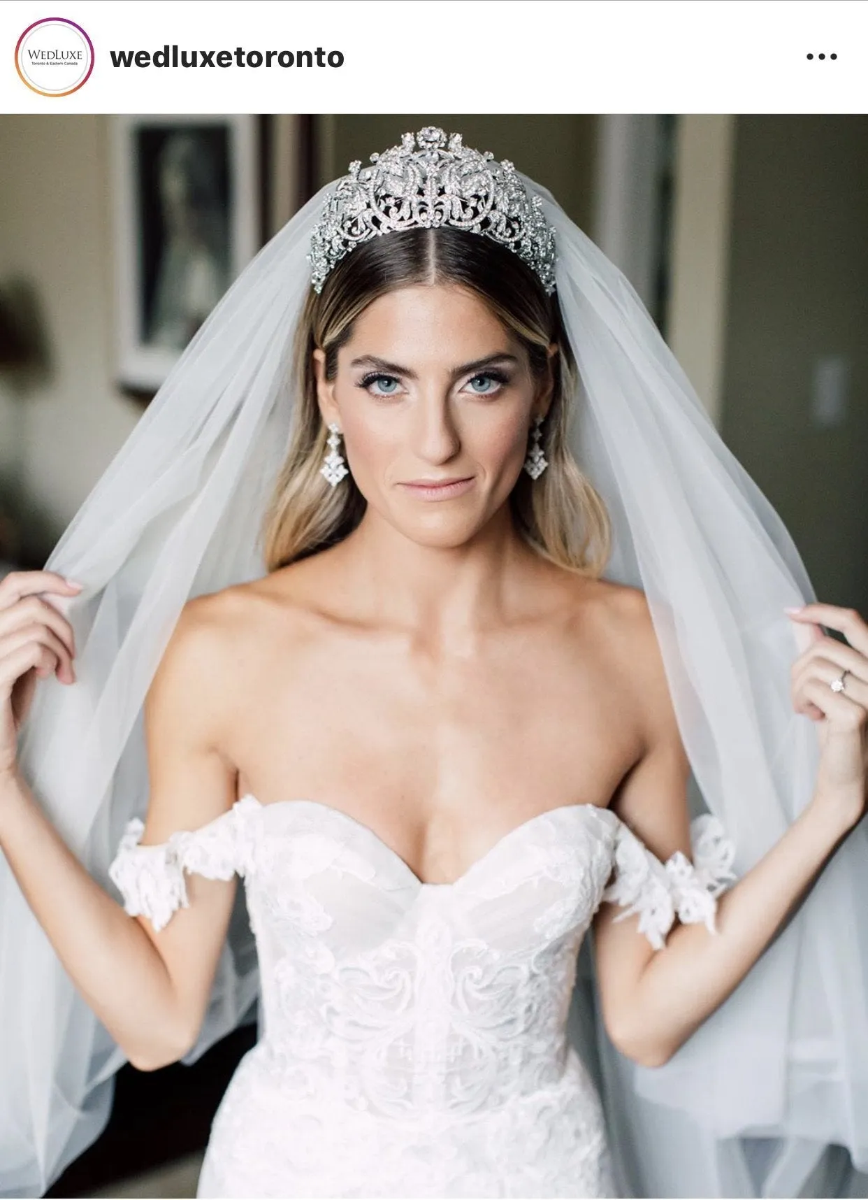 Bespoke Sapphire CALISTA Swarovski Crystal Bridal Tiara