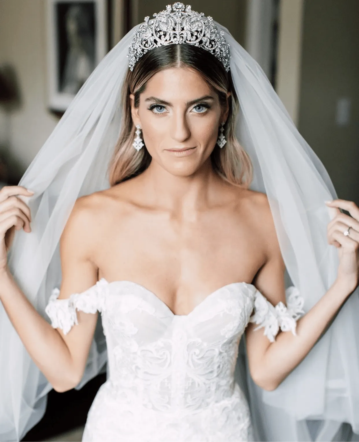 Bespoke Sapphire CALISTA Swarovski Crystal Bridal Tiara