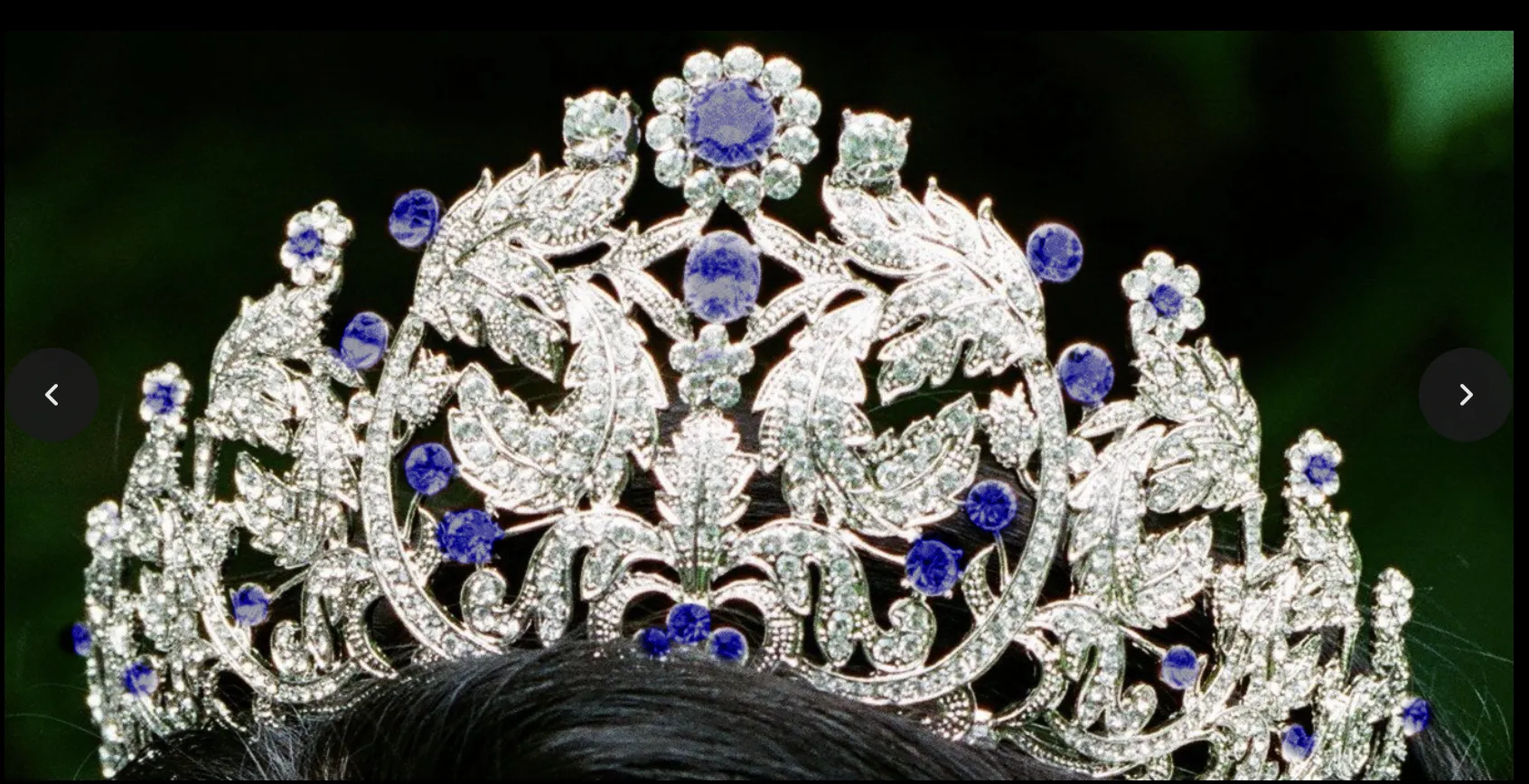 Bespoke Sapphire CALISTA Swarovski Crystal Bridal Tiara