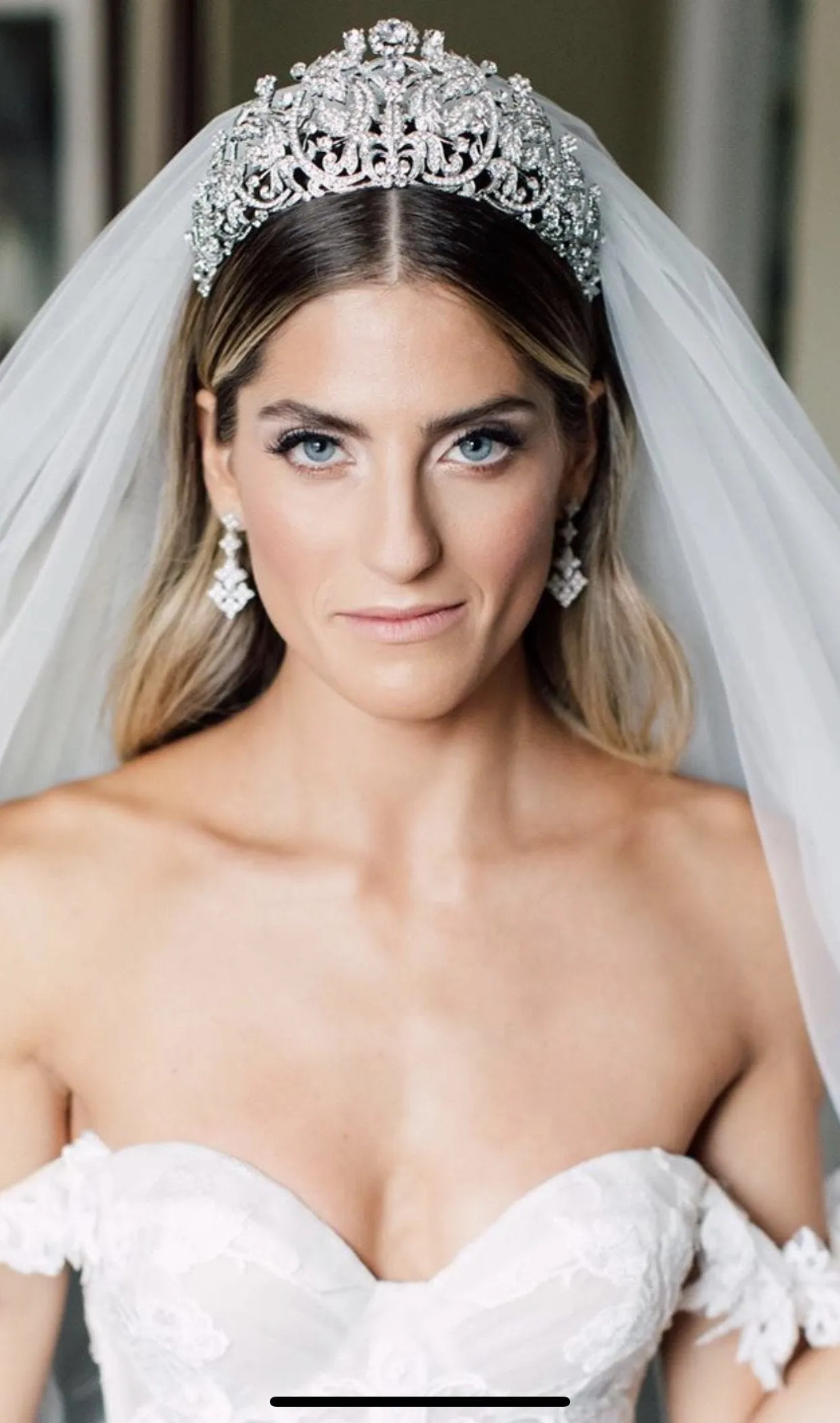 Bespoke Sapphire CALISTA Swarovski Crystal Bridal Tiara