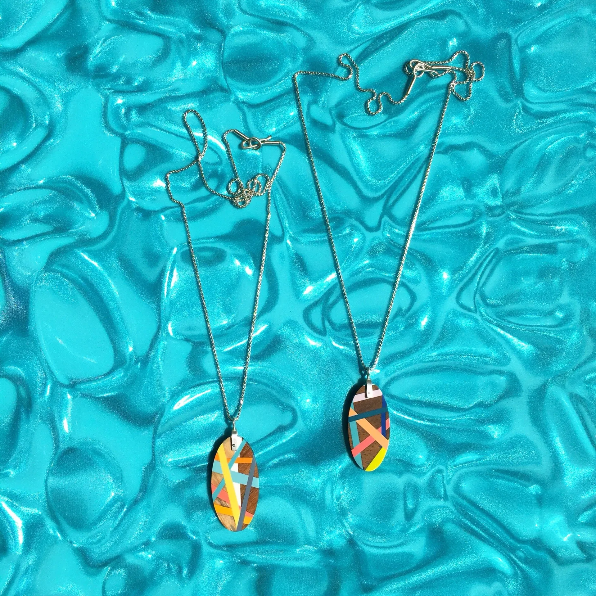 Bright Finish Tropical Wood Necklace
