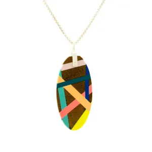Bright Finish Tropical Wood Necklace