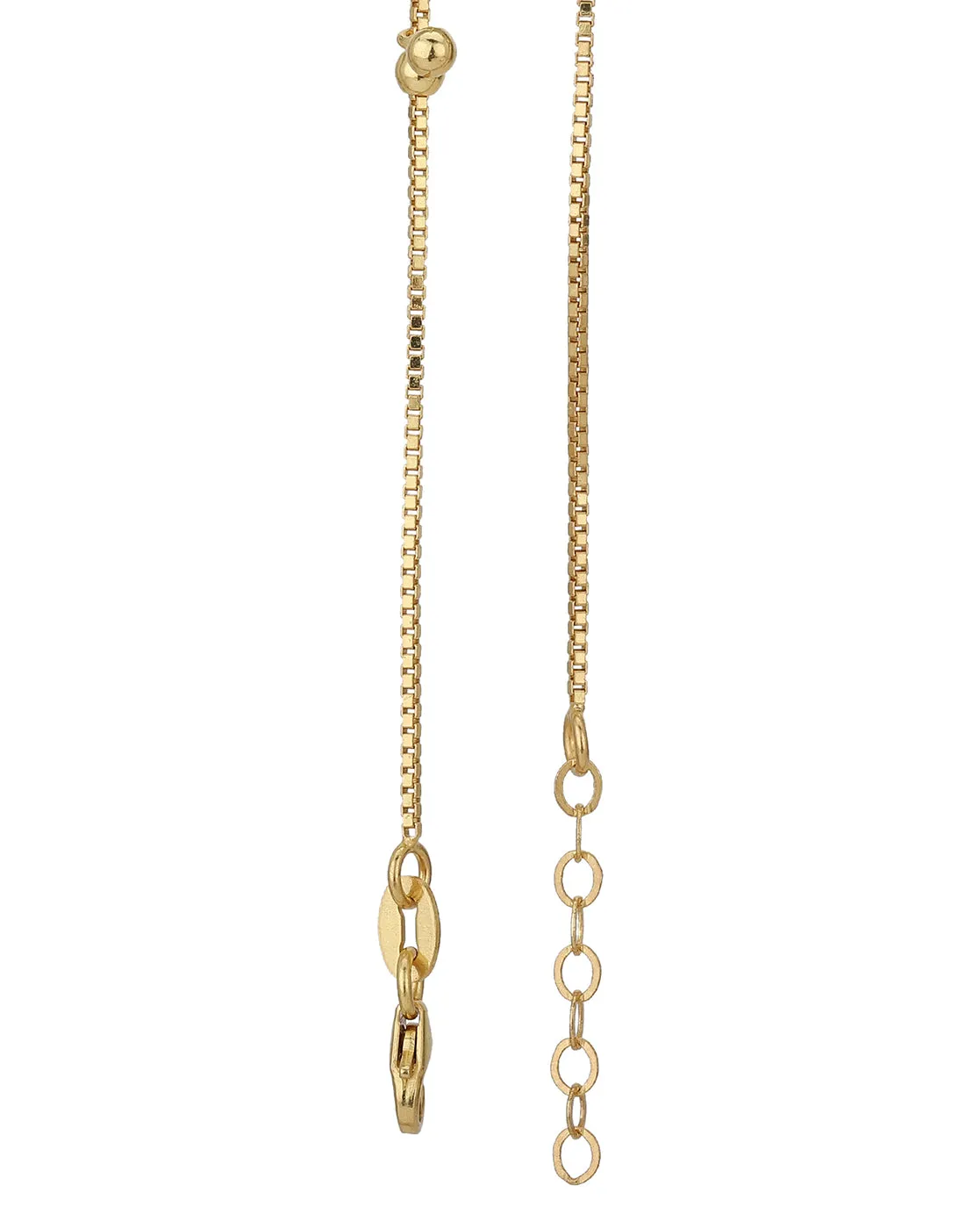 Carlton London 18Kt Gold Plated Anklet With Dangling Butterfly Charm & Beads