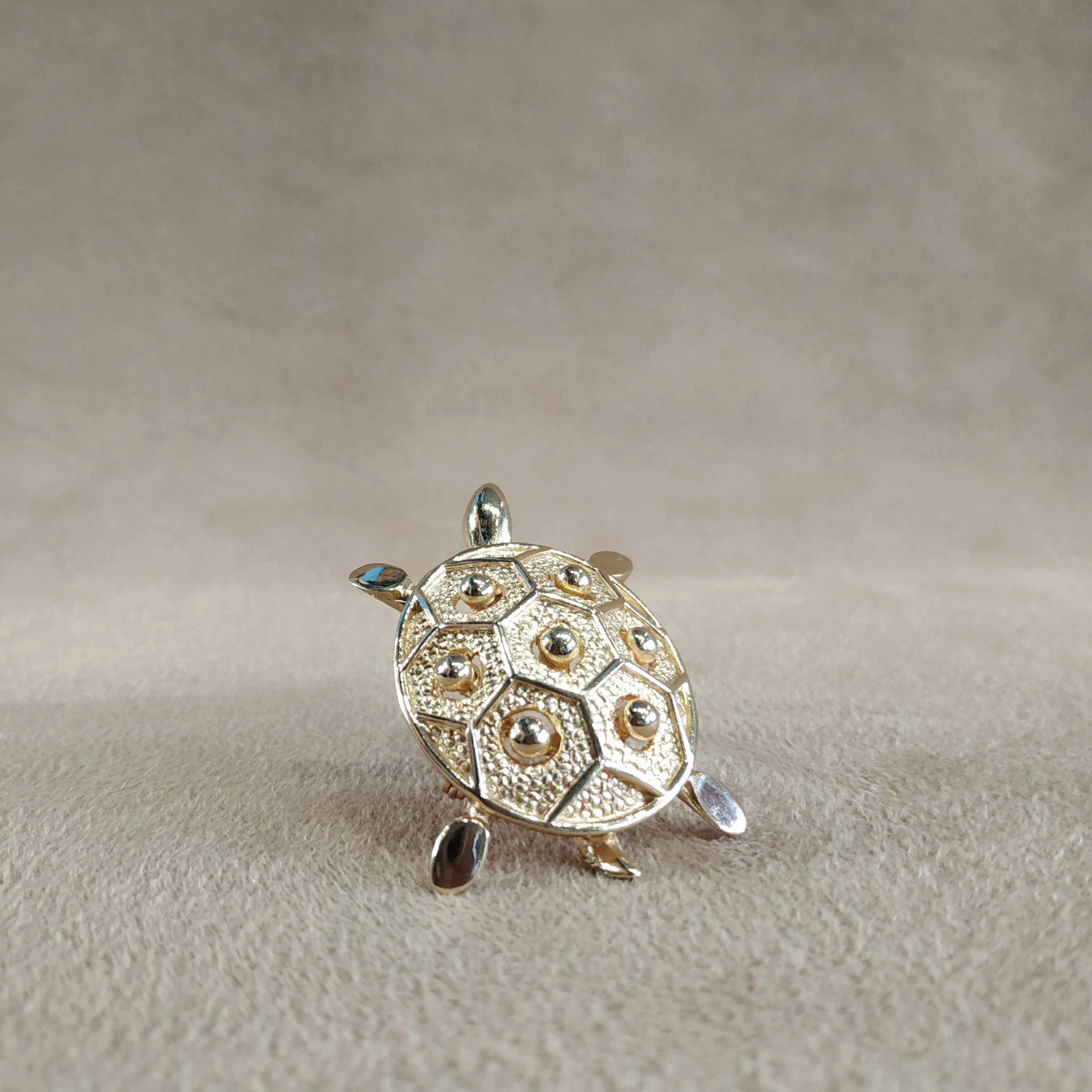 Christian Dior Gold Turtle Brooch Vintage Large Statement