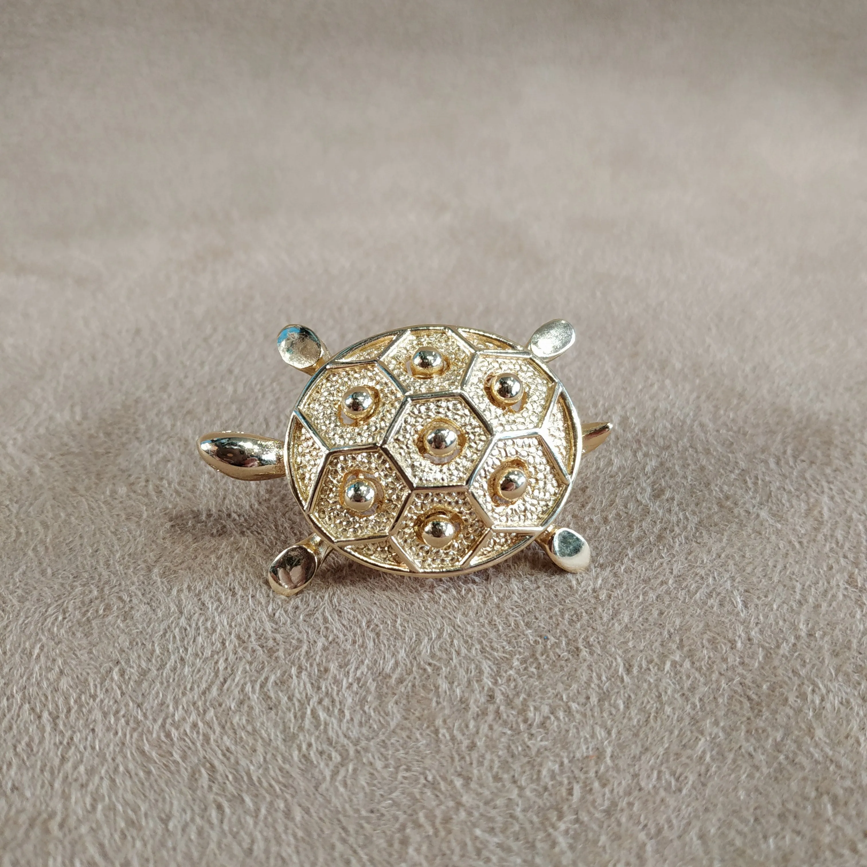 Christian Dior Gold Turtle Brooch Vintage Large Statement