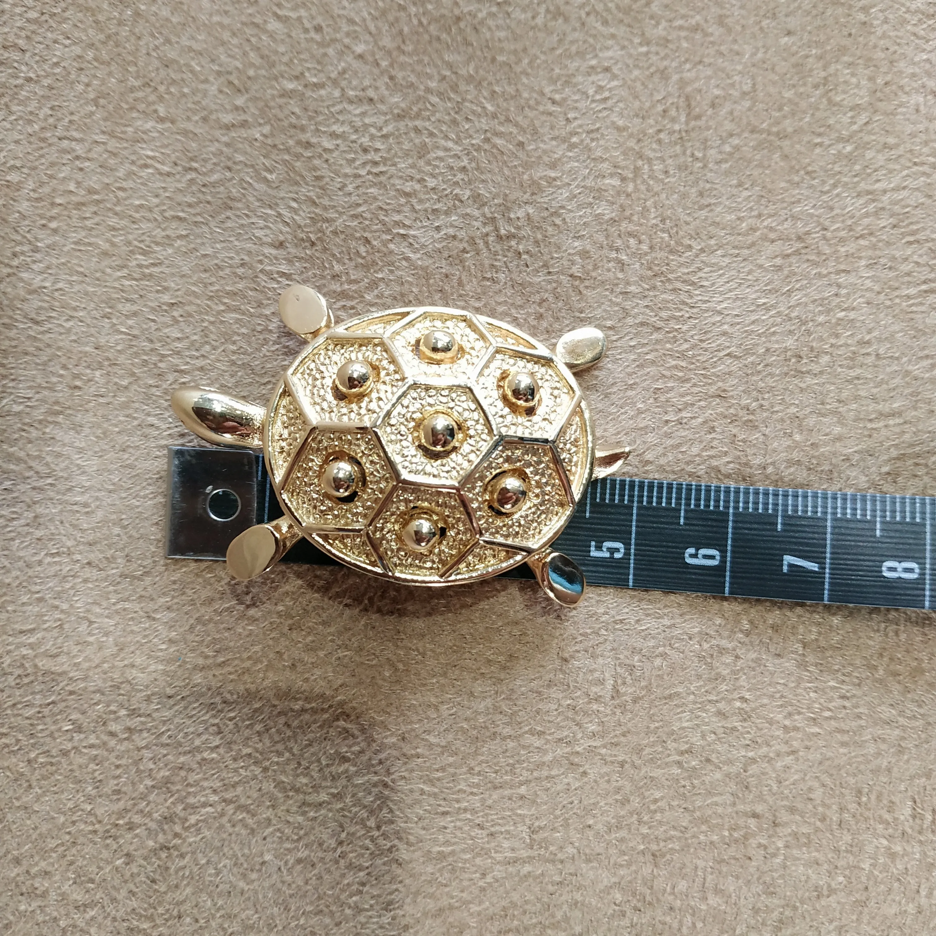 Christian Dior Gold Turtle Brooch Vintage Large Statement
