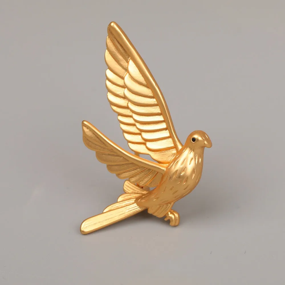 Copper Pigeon Brooch