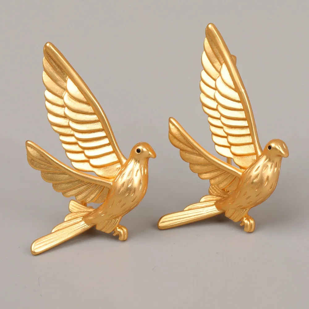 Copper Pigeon Brooch