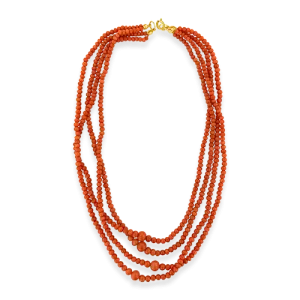 Coral Bead Estate Necklace