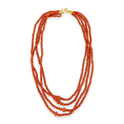Coral Bead Estate Necklace