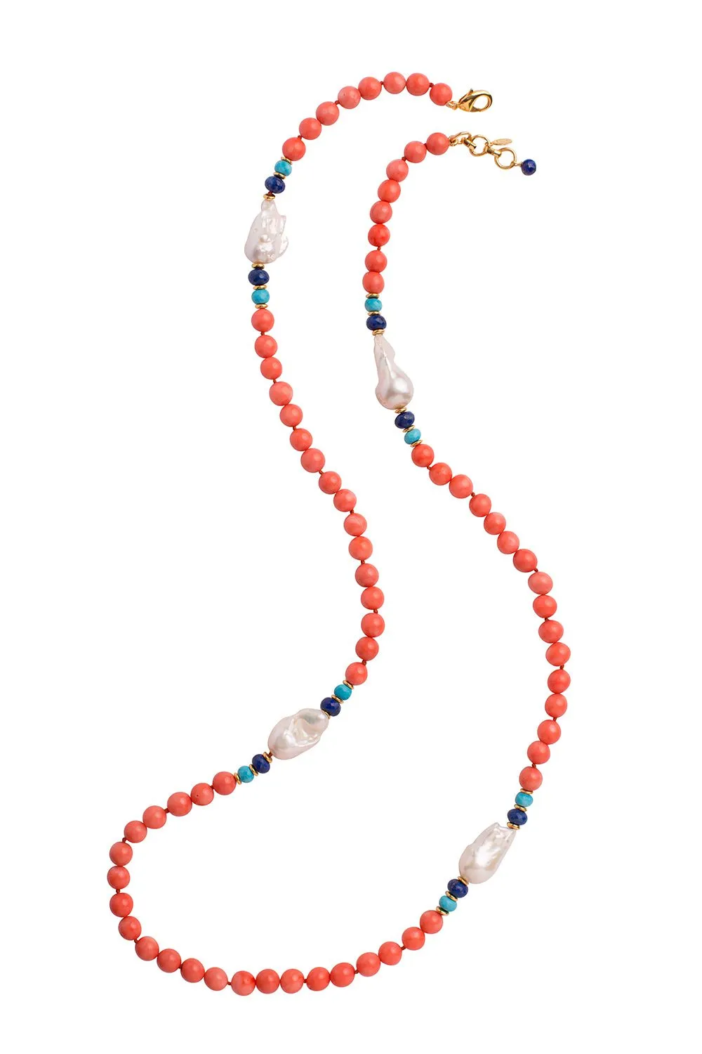 Coral Pearl Cindy Necklace