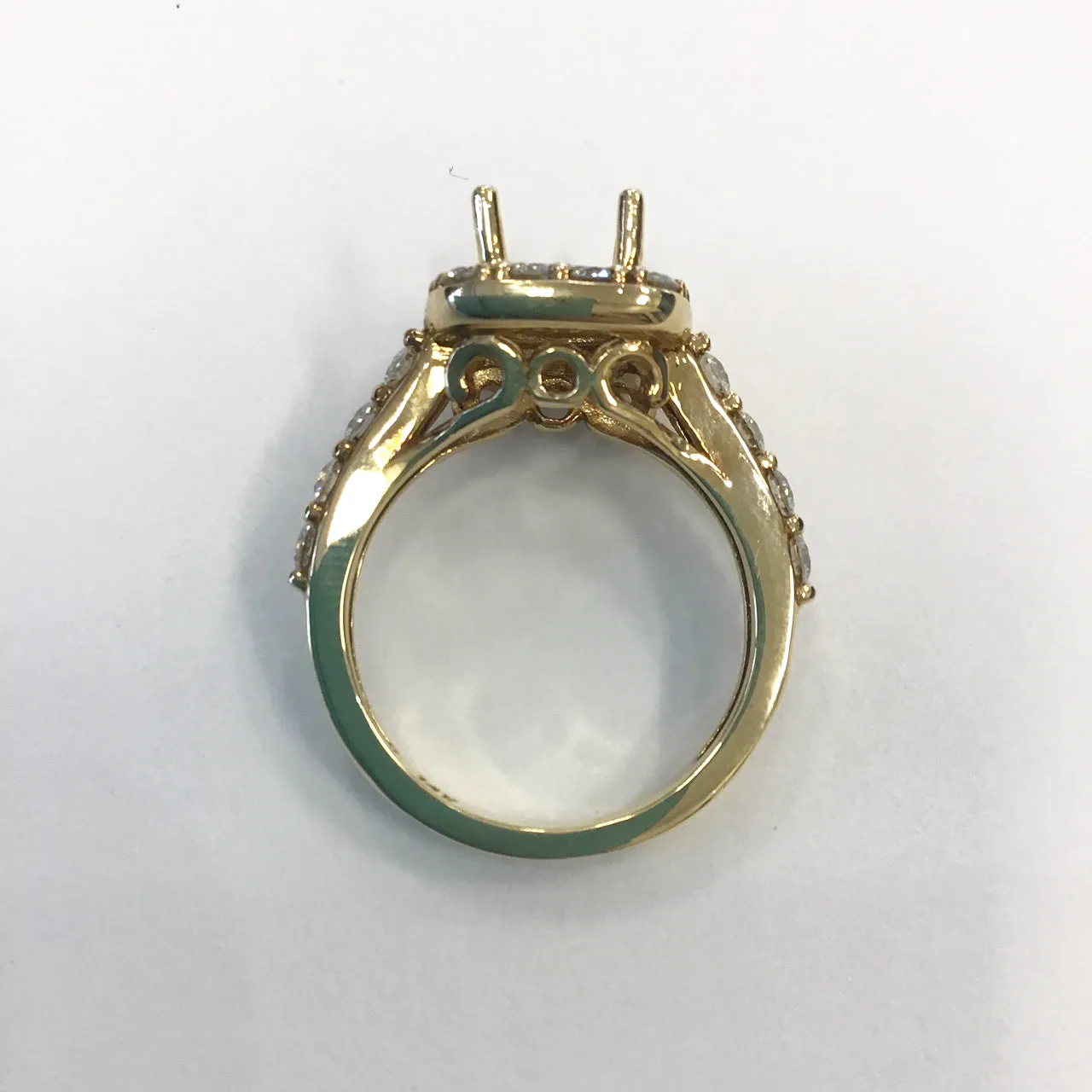 Cushion Halo Engagement Ring Setting