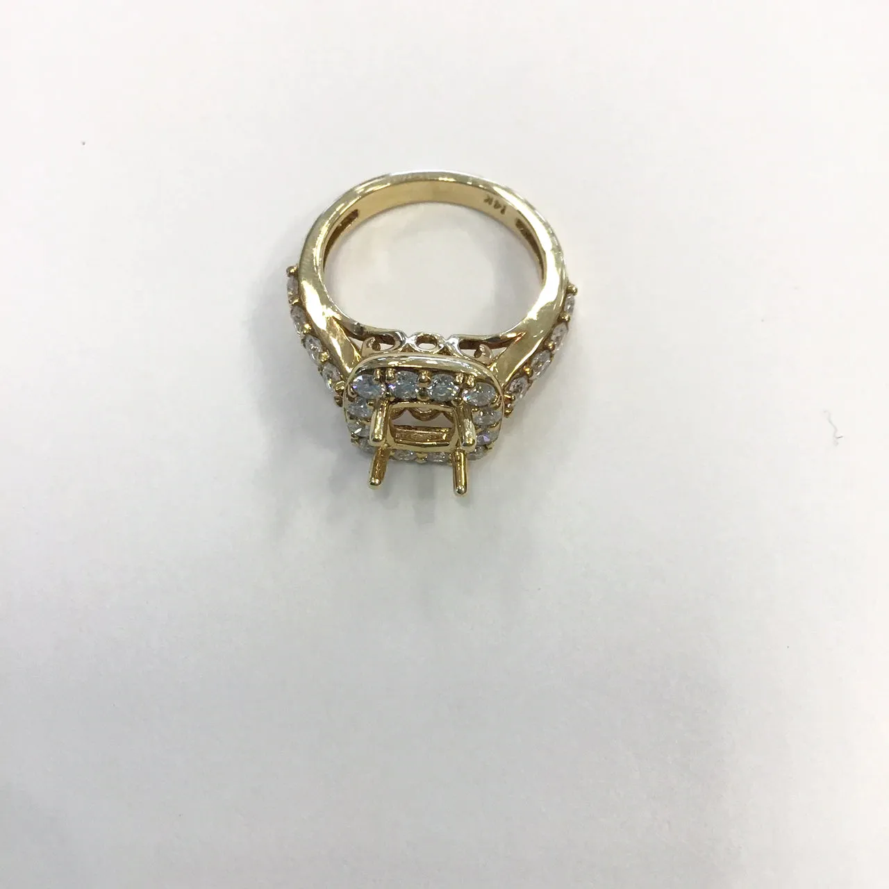 Cushion Halo Engagement Ring Setting