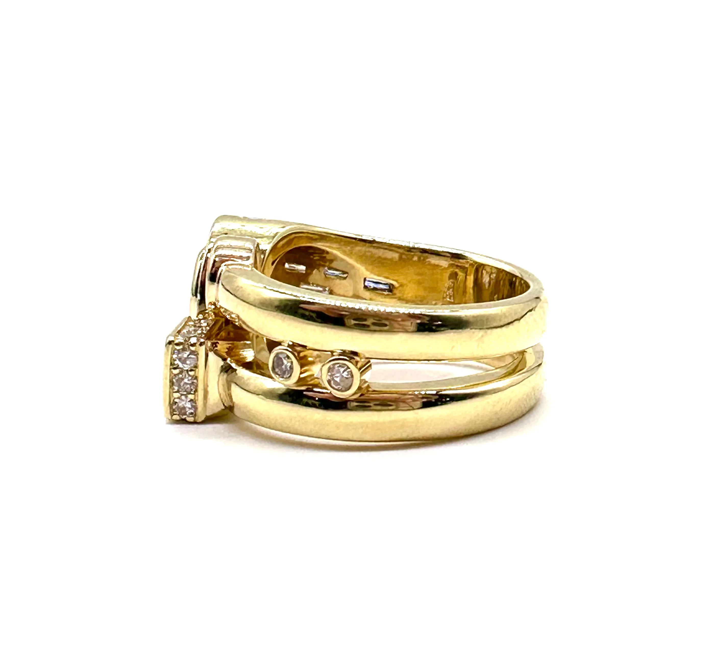 Custom abstract diamond ring