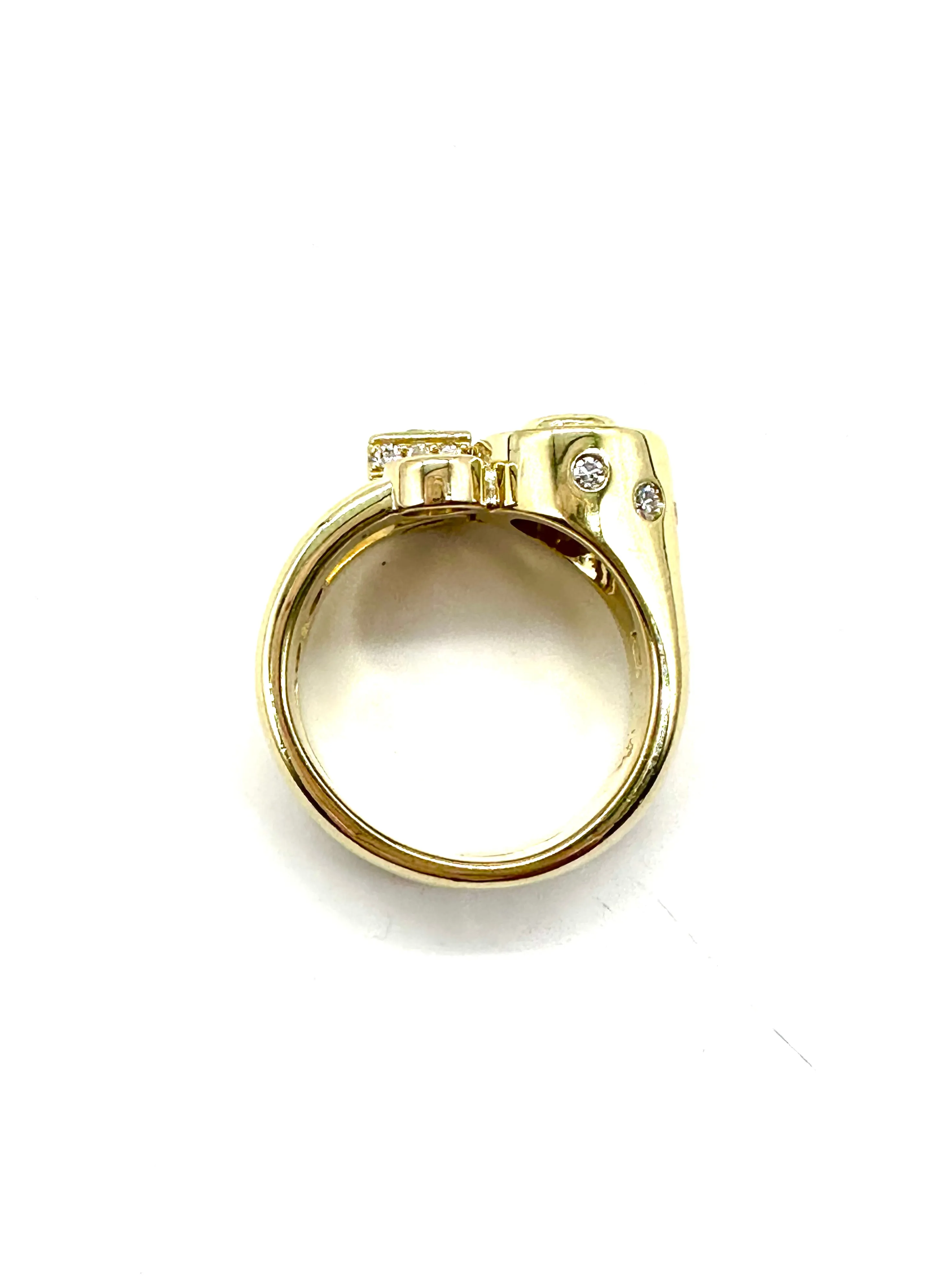 Custom abstract diamond ring