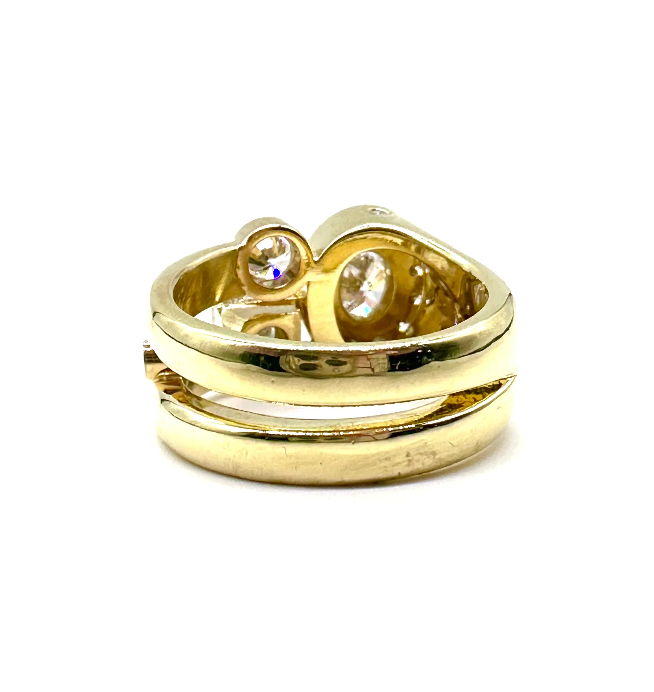 Custom abstract diamond ring