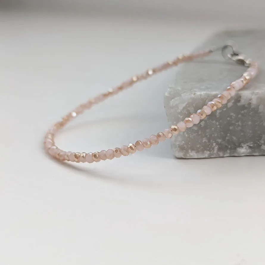 Dainty Beaded Sparkle Anklet