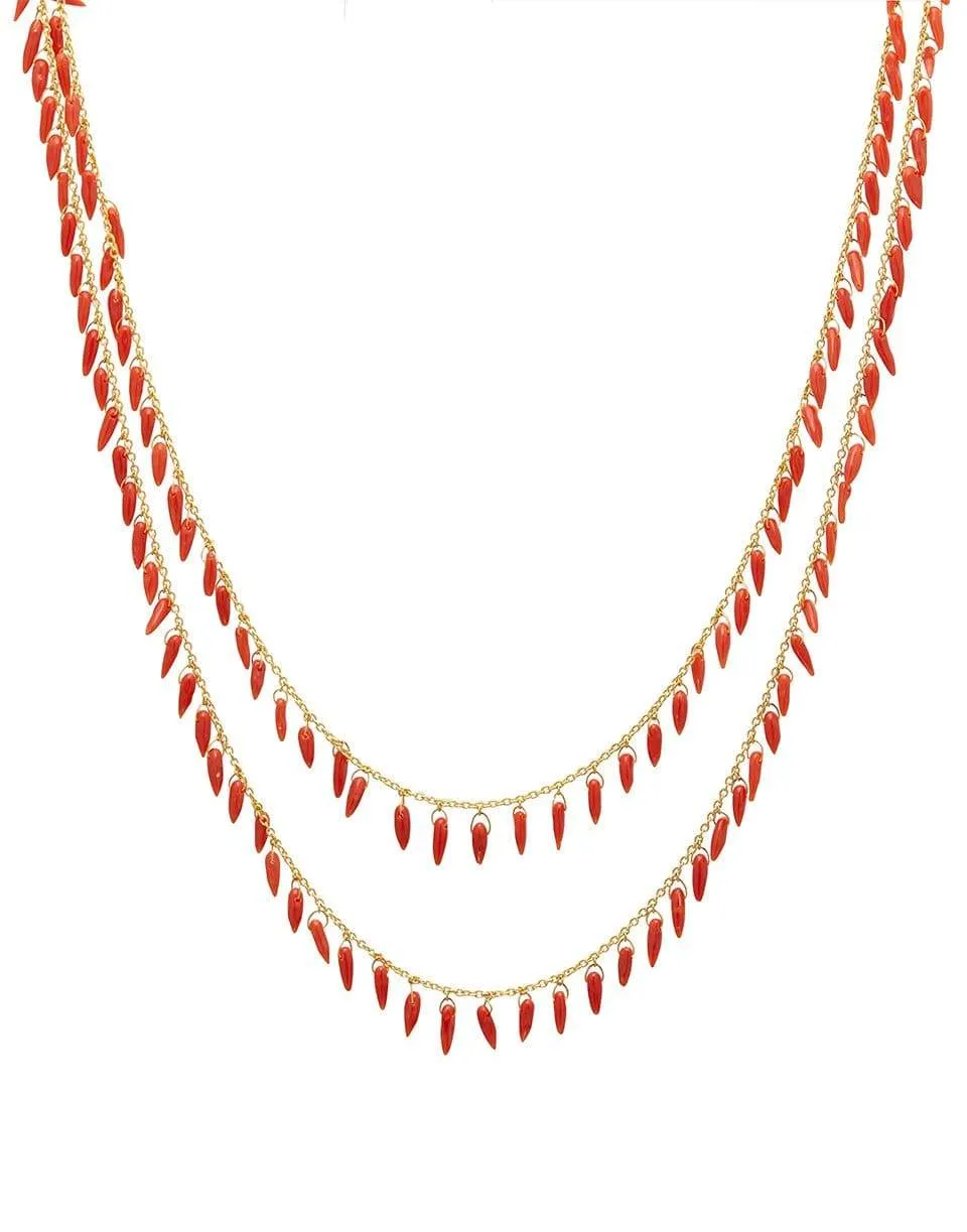 Dew Hue Coral Charm Necklace
