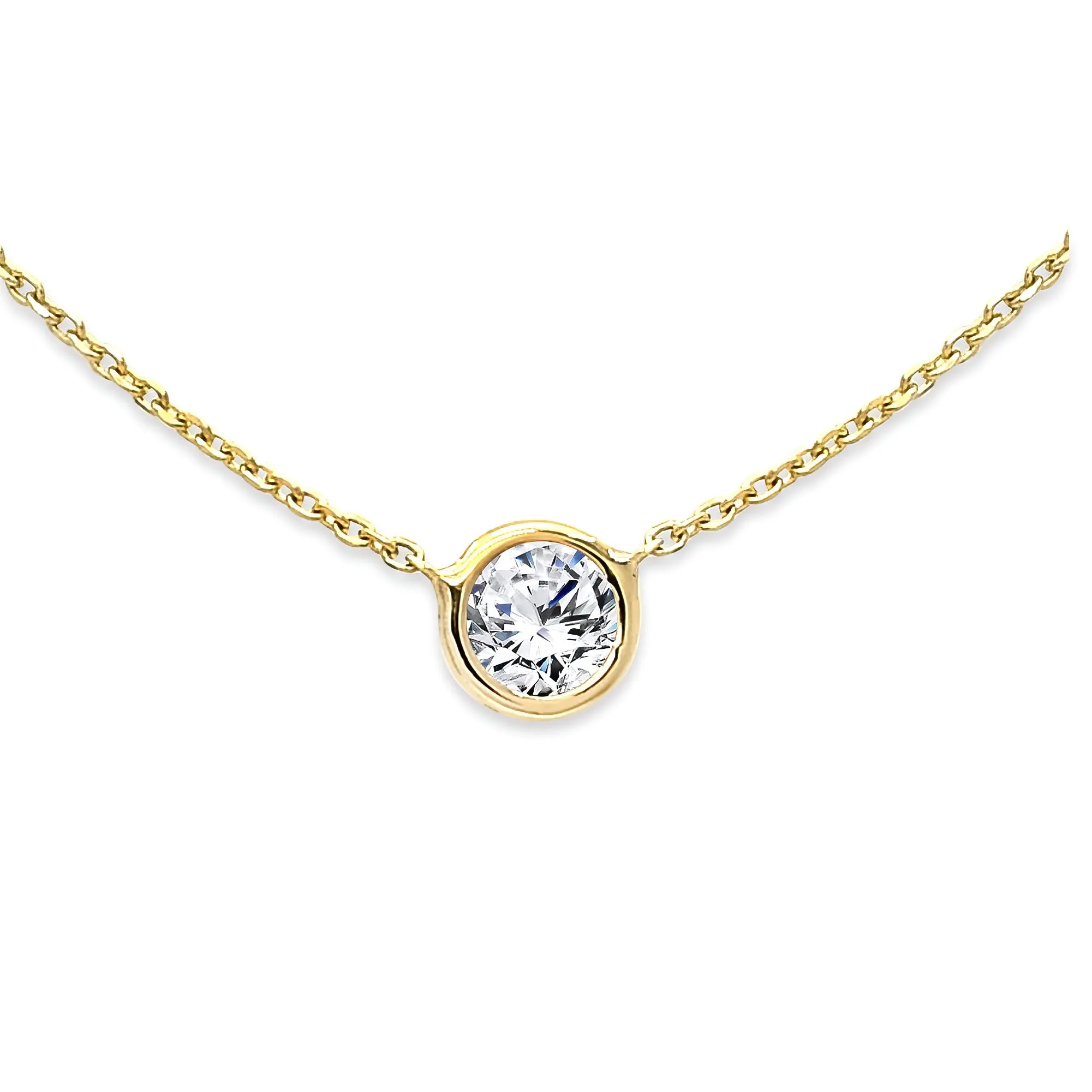 Diamond Bezel Necklace