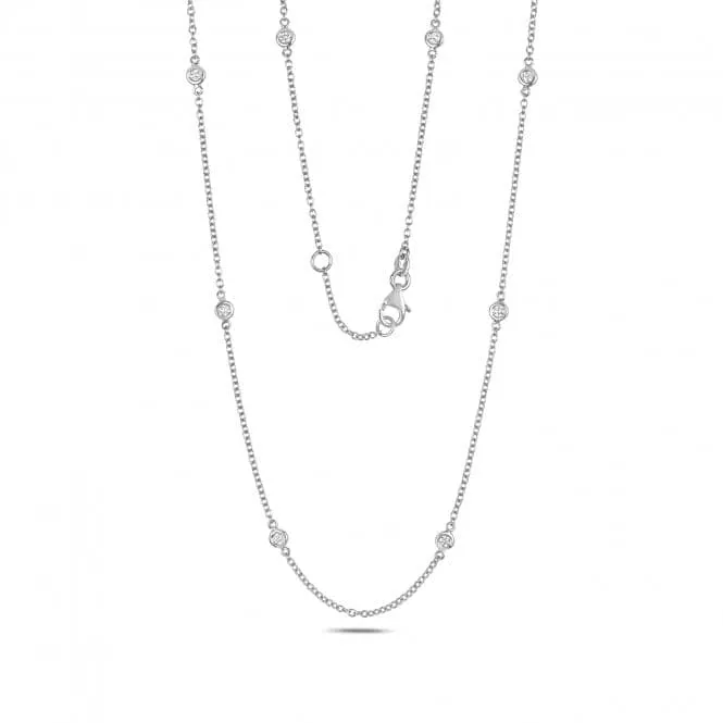 Diamond Jewellery 18ct White Gold Diamond Necklace NDQ112W