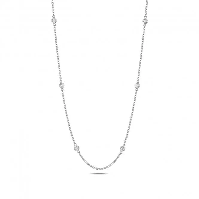 Diamond Jewellery 18ct White Gold Diamond Necklace NDQ112W
