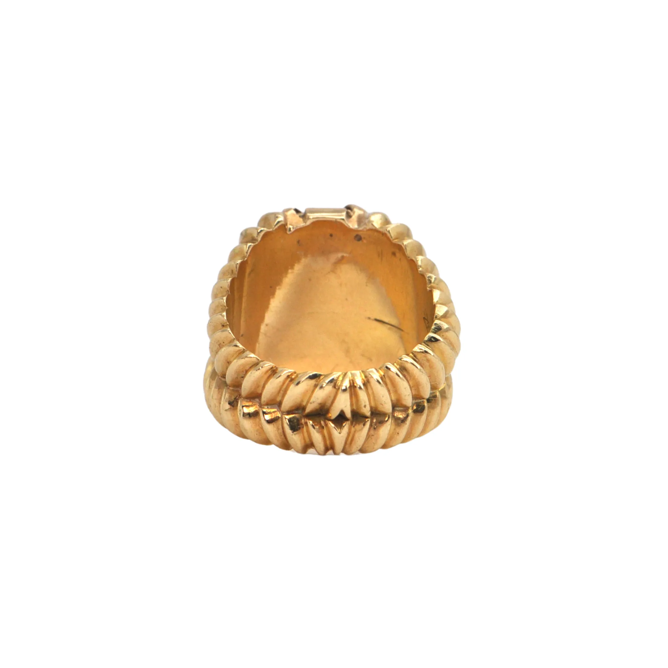 Estate 9.56CT Amethyst 18k Gold Cocktail Ring