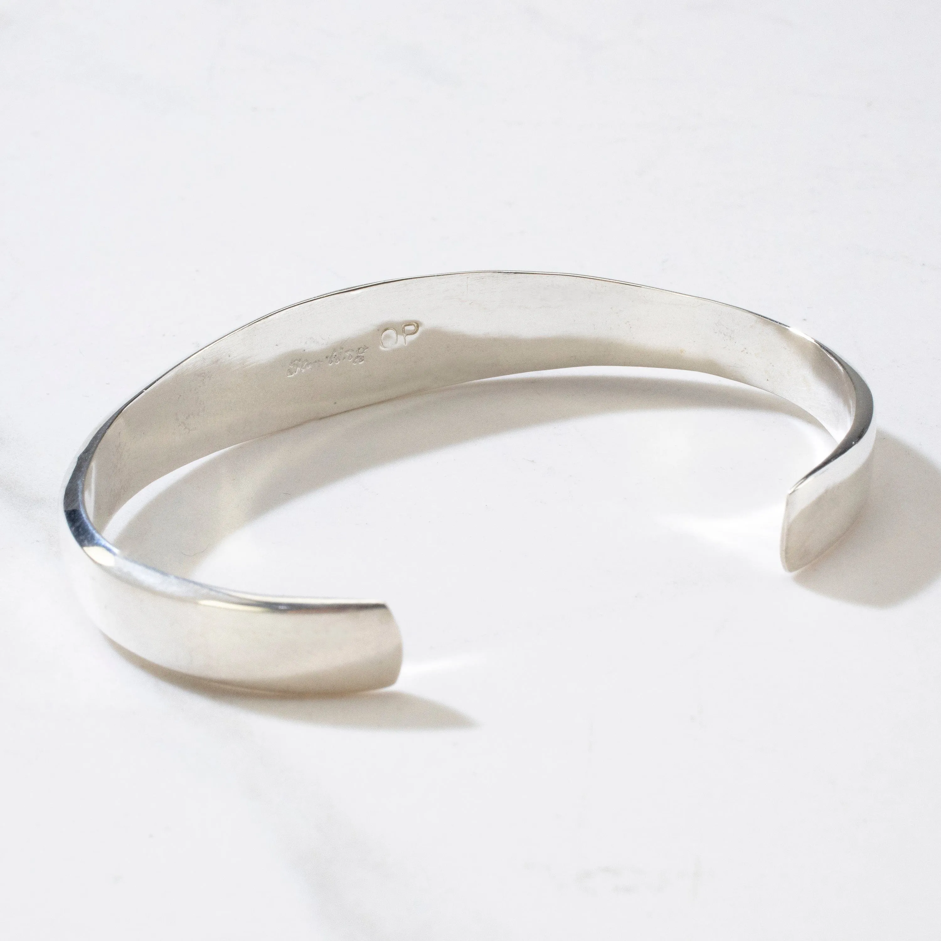 Gaspeite & Opal USA Handmade 925 Sterling Silver Cuff