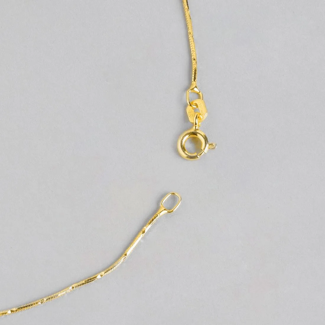 Golden Serenity 925 Sterling Silver Snake Chain Anklet