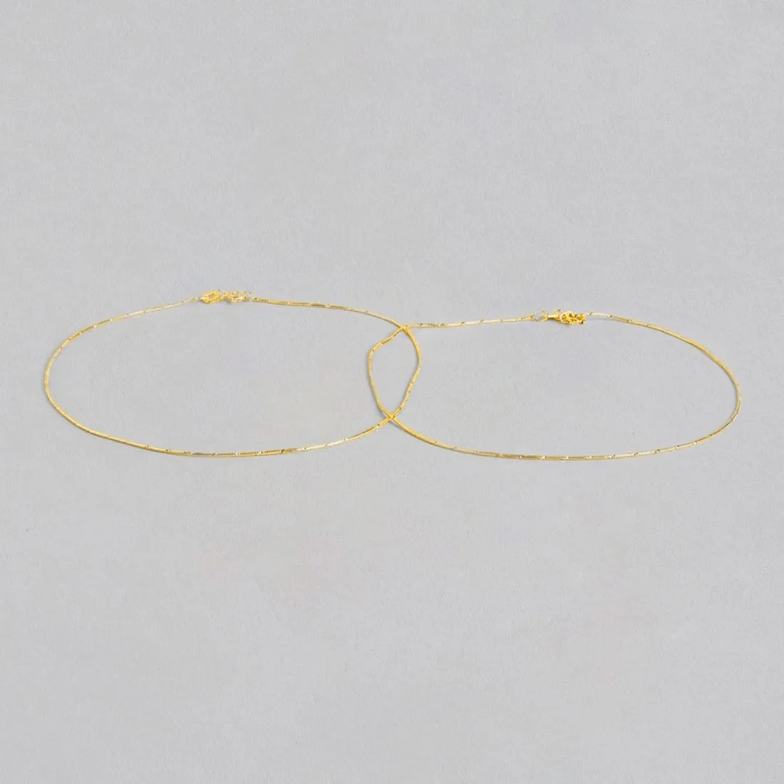 Golden Serenity 925 Sterling Silver Snake Chain Anklet