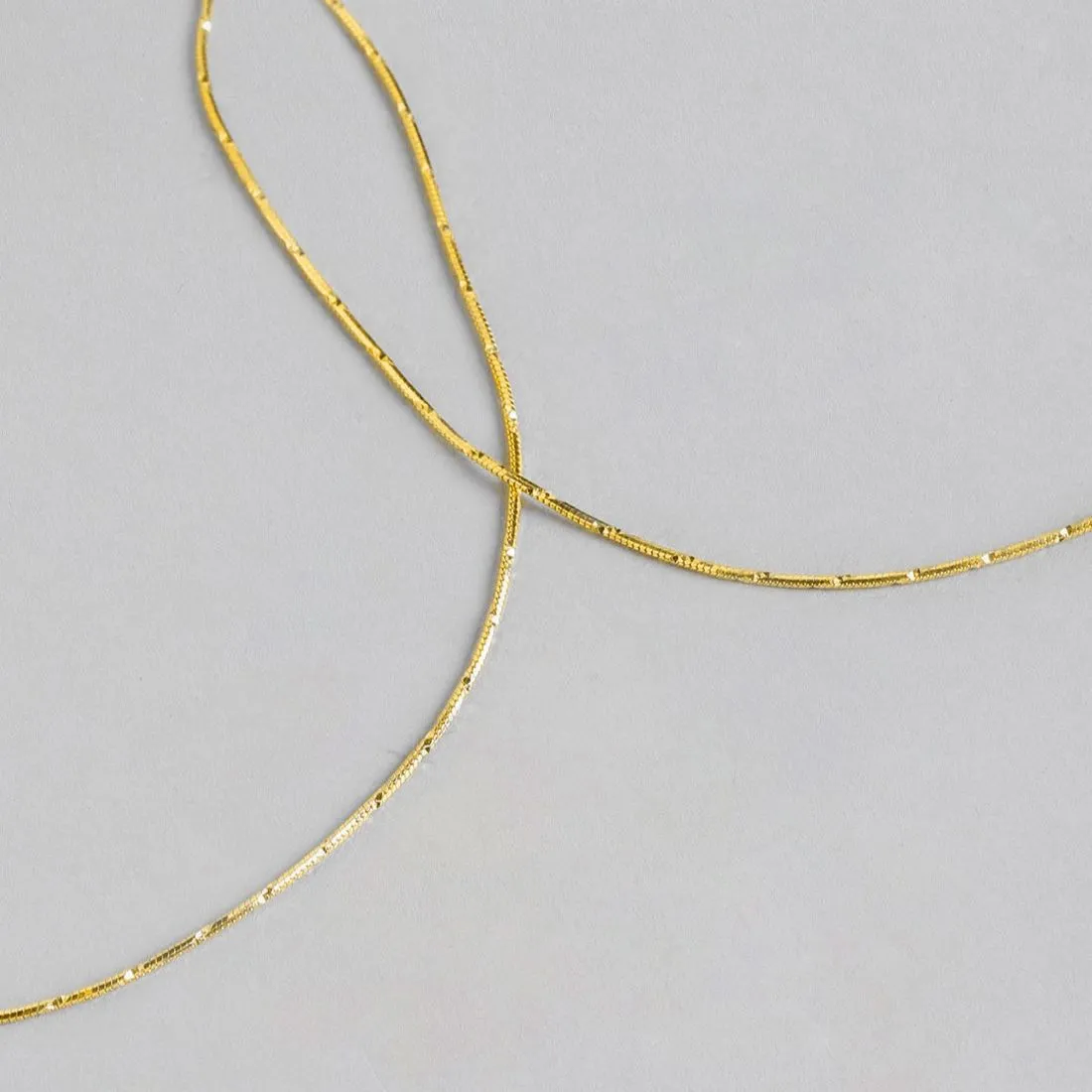 Golden Serenity 925 Sterling Silver Snake Chain Anklet