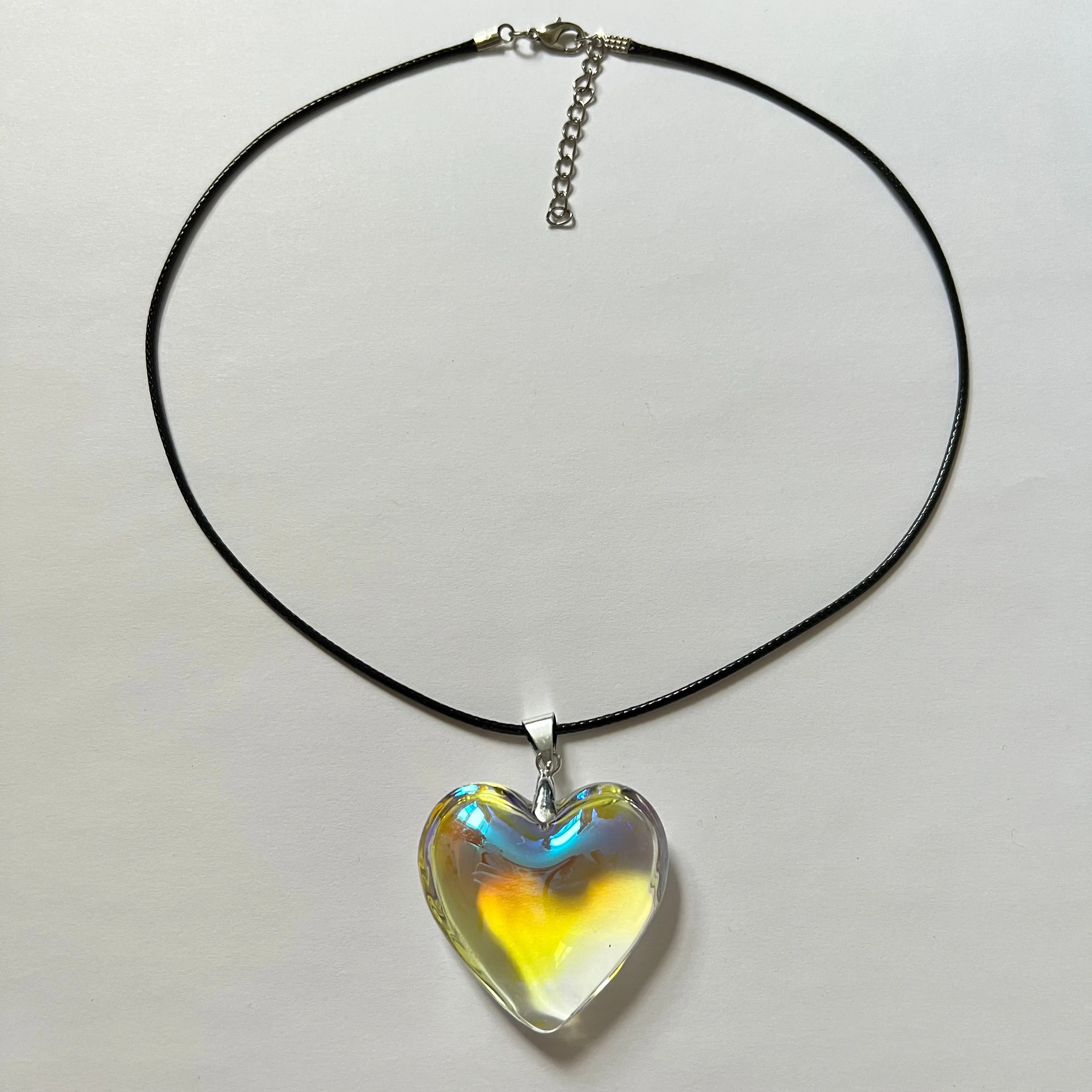 Iridescent Heart Necklace
