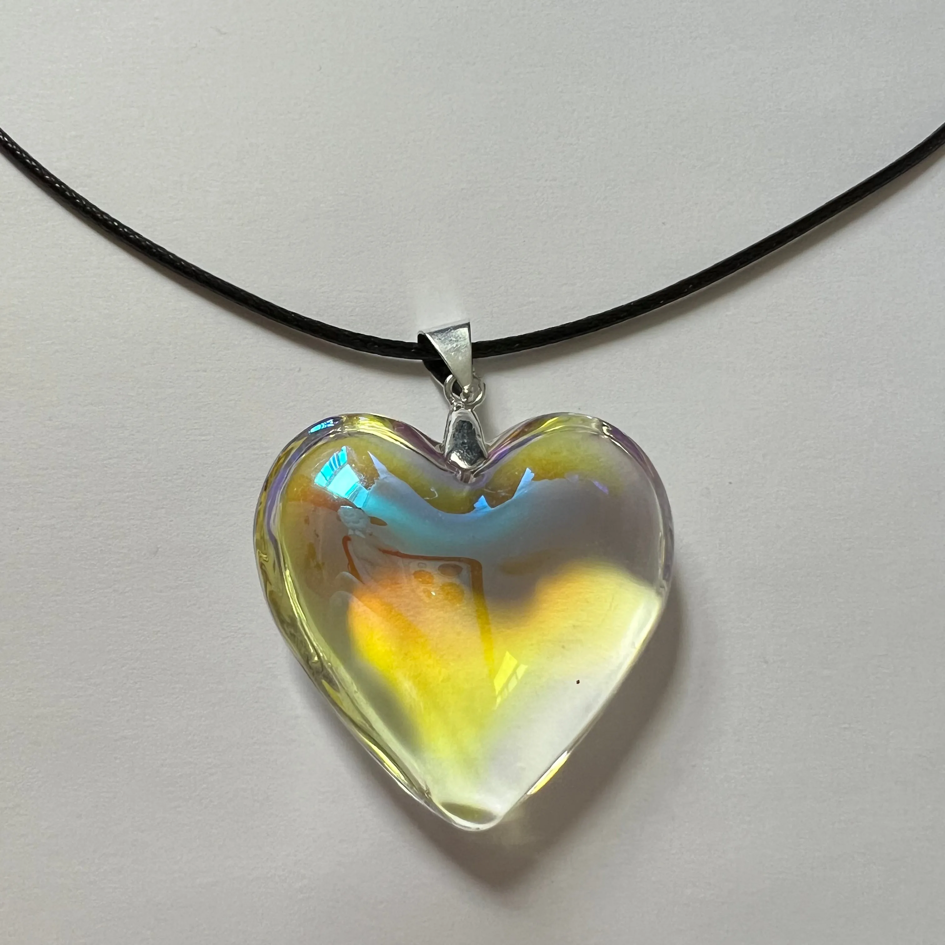 Iridescent Heart Necklace