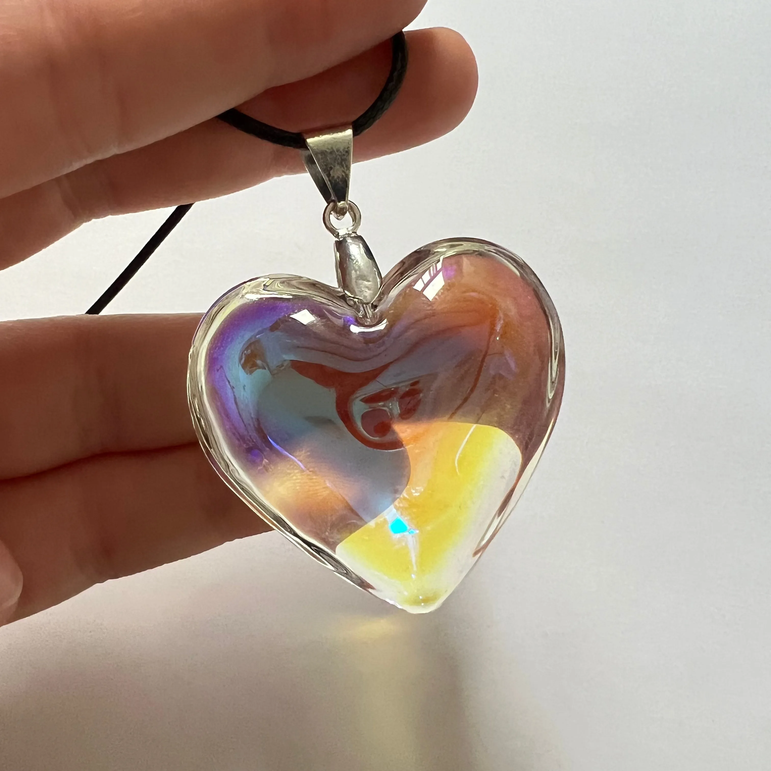 Iridescent Heart Necklace