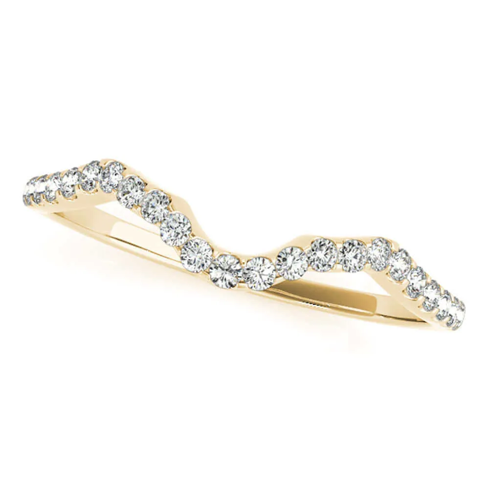 JewelMore 1/2 Carat Halo Daimond Engagement Bridal Ring Set 14K Solid Yellow Gold (I-J/I2-I3)