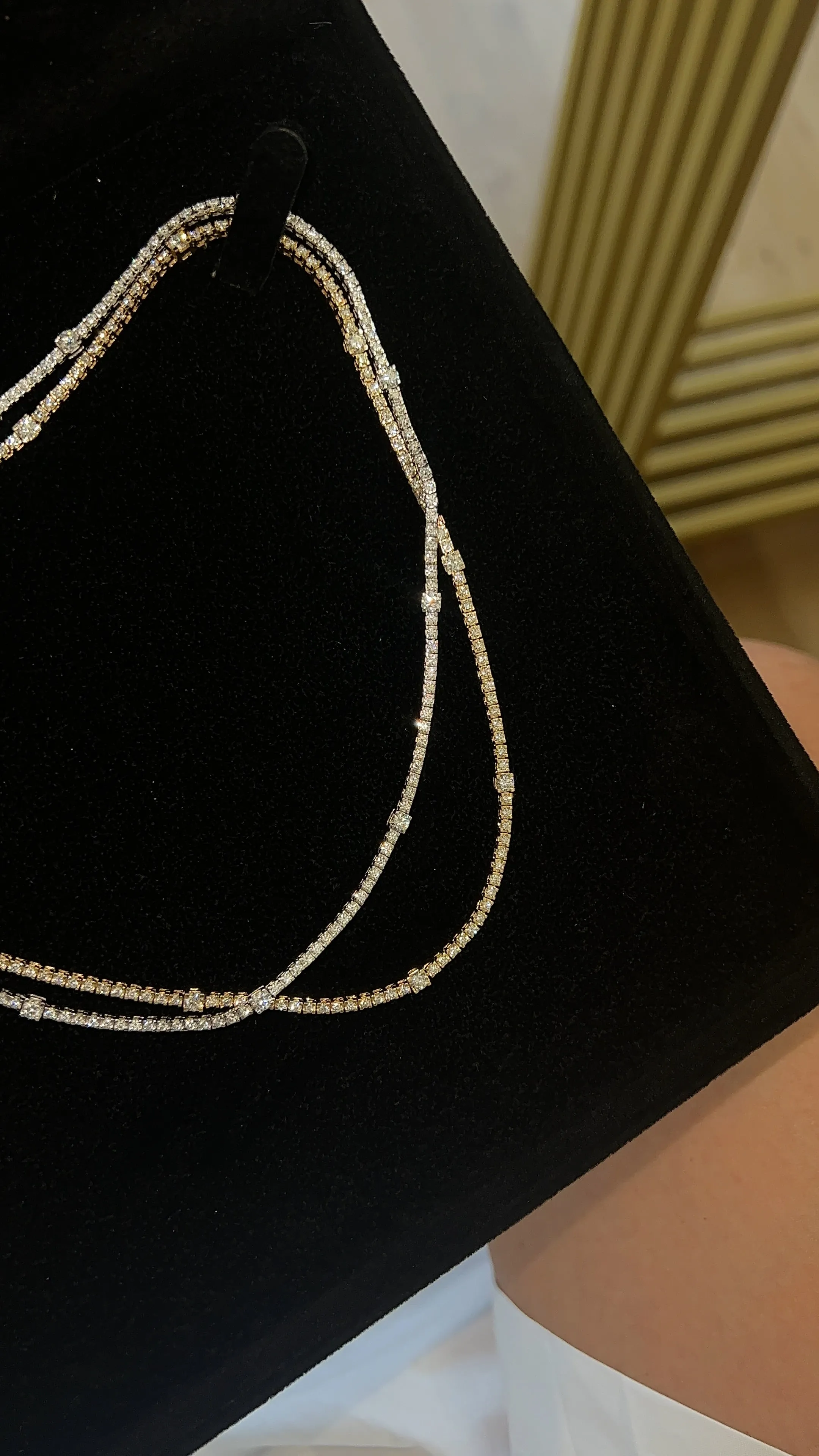 Lab-Grown Station Tennis Necklace