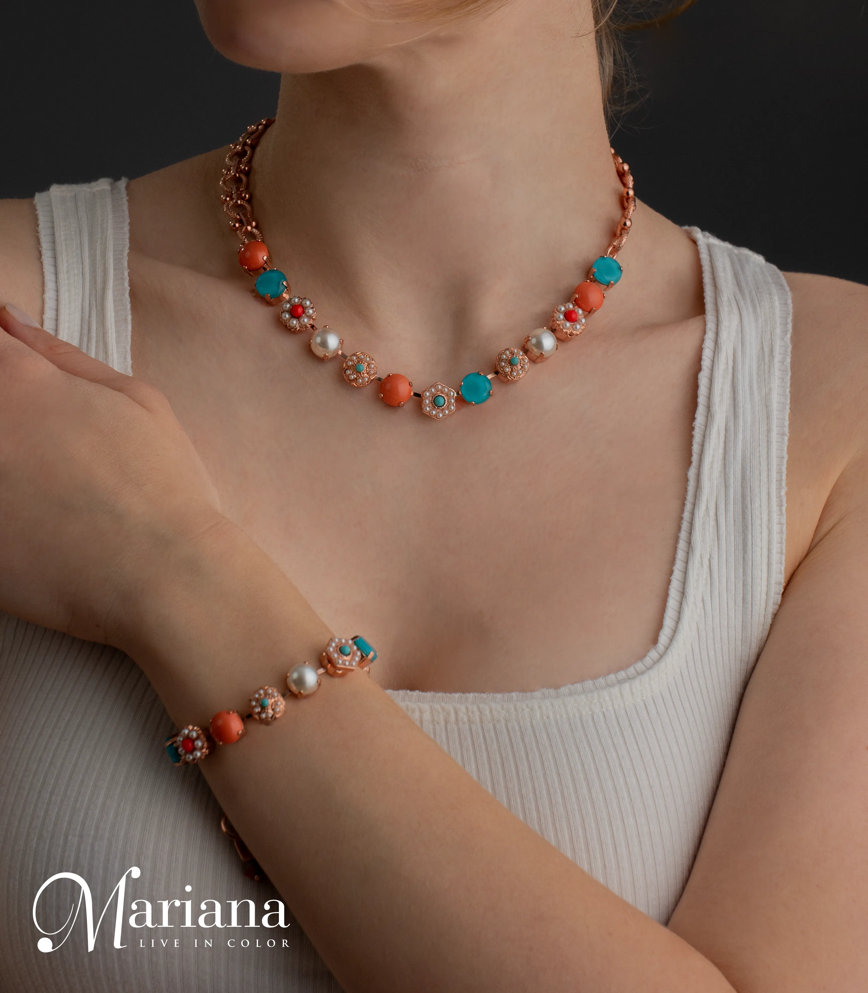 Large Round Necklace in "Mythical Dusk" *Custom*