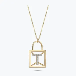 Letter T Gold Necklace