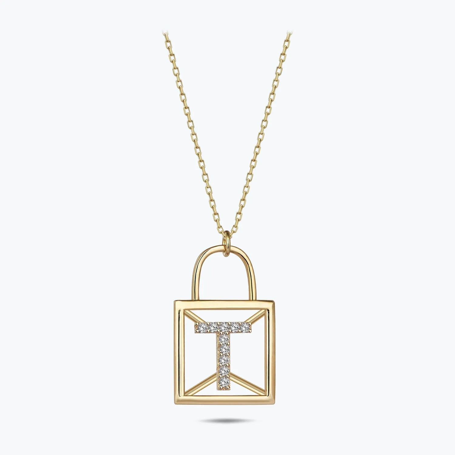 Letter T Gold Necklace